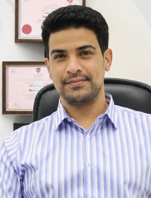 Dr. Ibad Patel, MS Orthopaedics, in clinic at Mira Road